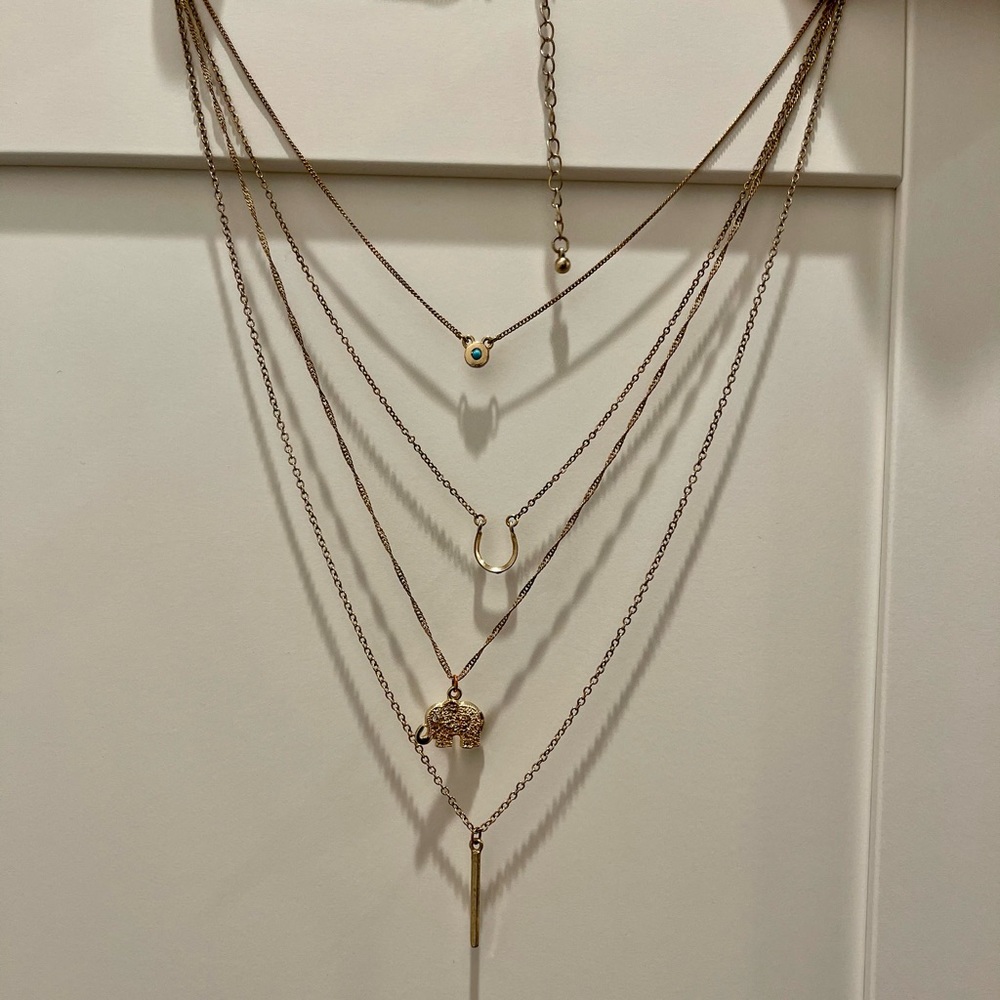 Nordstrom layered gold necklace